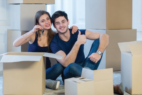 Removal team planning a Chelsea home move near local townhouses