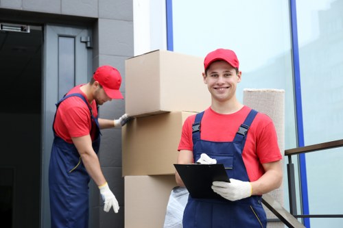 Moving team handling a Chelsea townhouse relocation with care