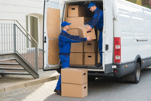 Careful handling of business equipment during a Chelsea relocation