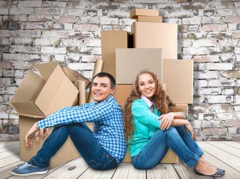Packed student belongings ready for local removal service in Chelsea