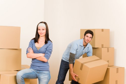 House removalists working at a Chelsea property with careful loading