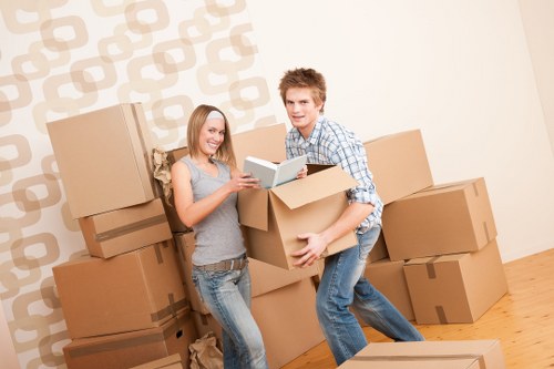 Professional movers handling a flat move in Chelsea