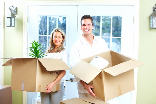 Careful loading of household items for a local Chelsea relocation