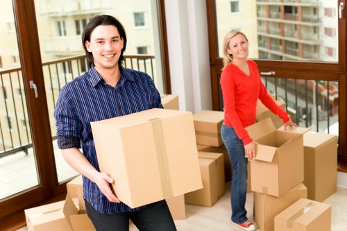 Prepared moving supplies and boxes for a Chelsea flat or office move